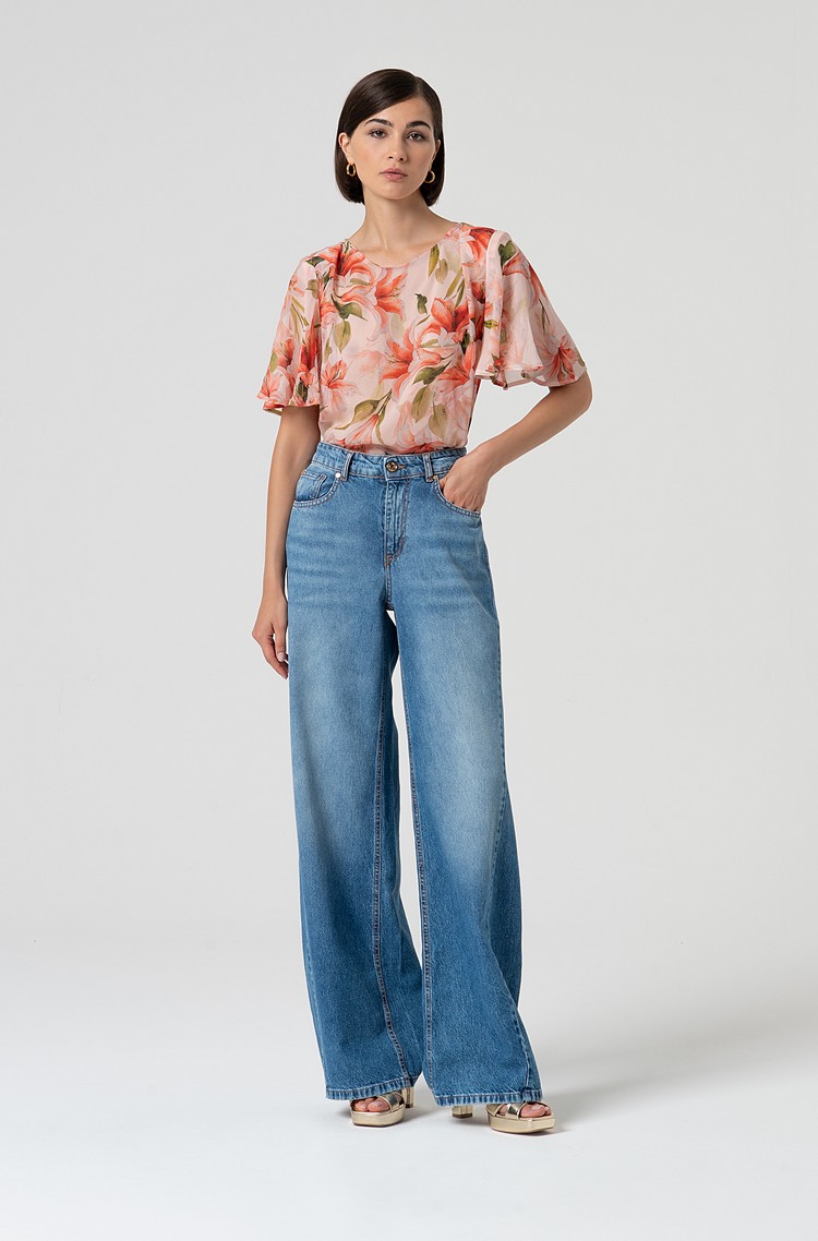FRACOMINA Palazzo pant jeans Blue 