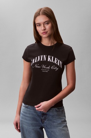 Slim fit majica z logotipom