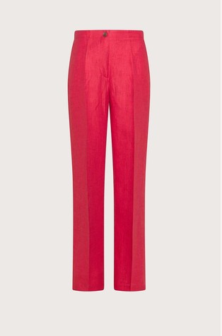 Slim fit hlače iz lanene mešanice