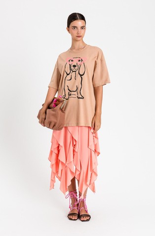 Actitude x MYFO oversized fit majica s kratkimi rokavi in potiskom