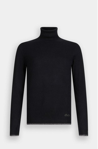 Polo-neck with lurex® details