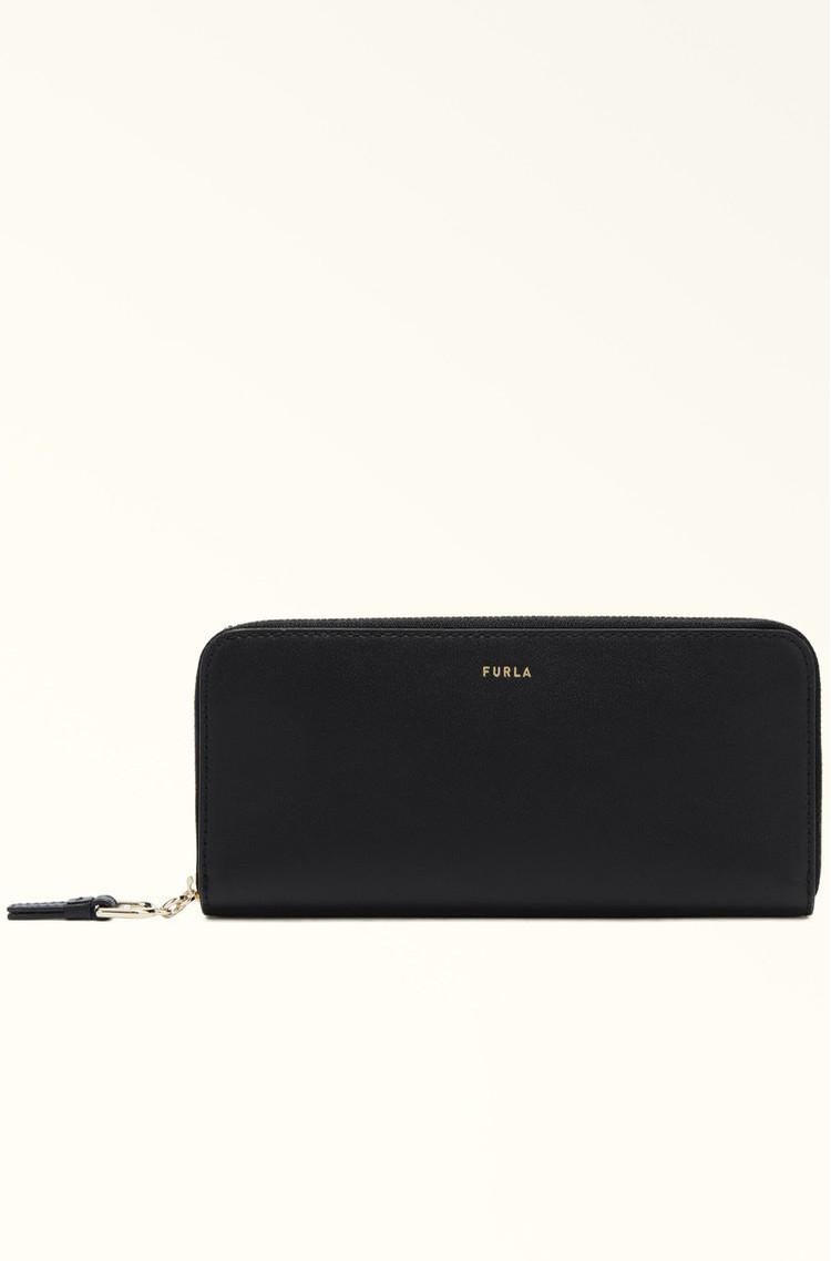 FURLA Večja kompaktna denarnica Črna - Black 