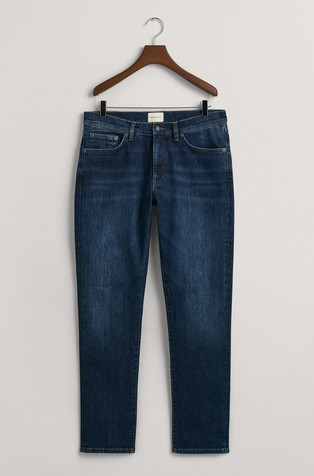GANT Slim Fit Jeans Dark Blue Worn In 5
