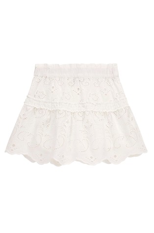 Mini krilo z broderie anglaise vezenino