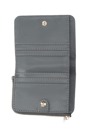 LIU JO Logo print wallet Gray 4