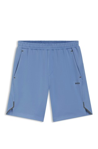 Active kratke hlače iz hitro sušeče tkanine z odsevnim logotipom