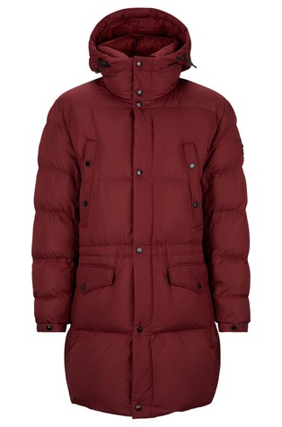 HUGO BOSS Water-repellent padded jacket with hood Red 6