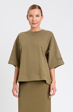Oversized fit cotton-blend T-shirt