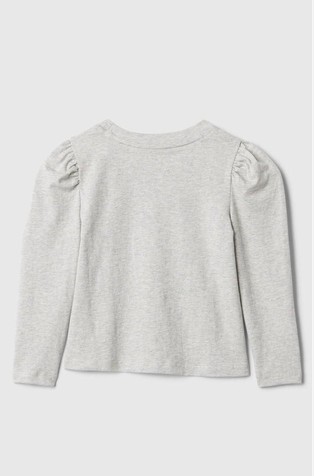 GAP Majica z dolgimi rokavi za malčice Siva - Grey 2