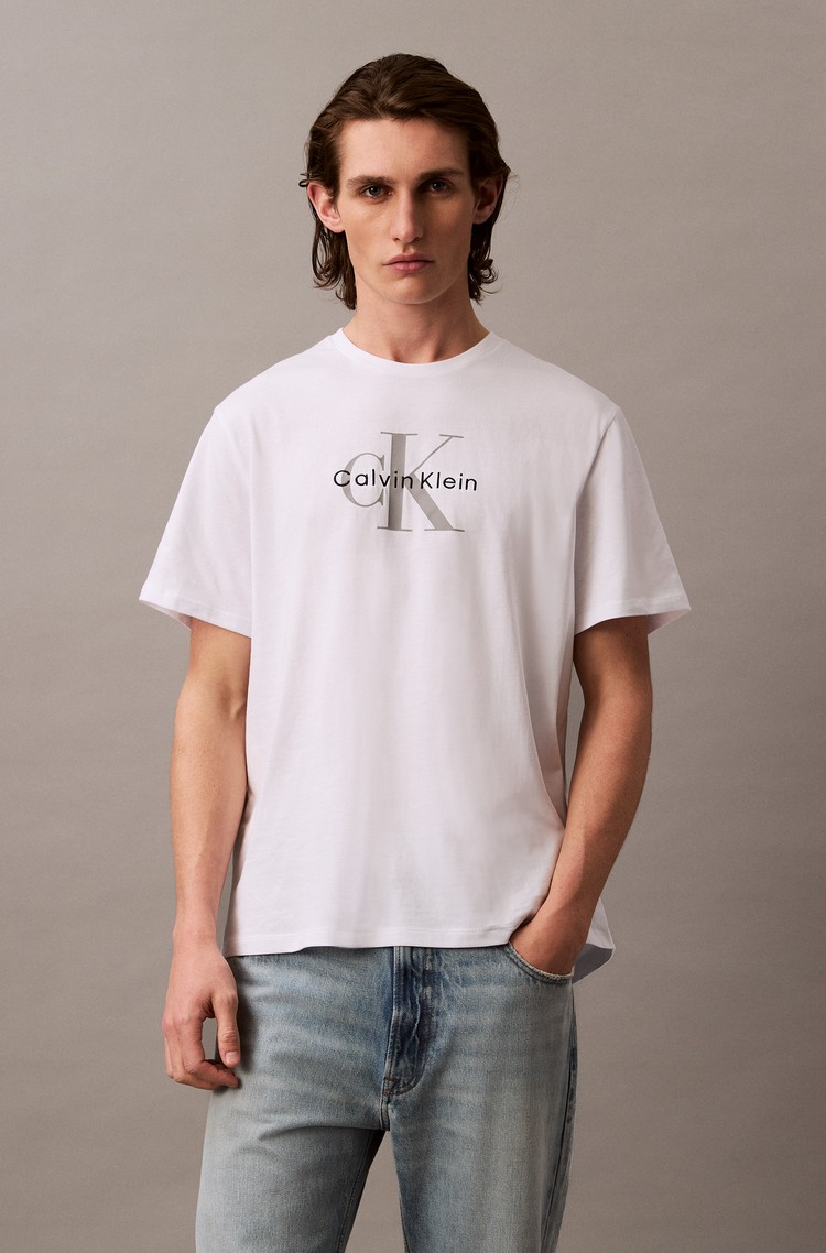 CALVIN KLEIN Monogram Logo Tee White 
