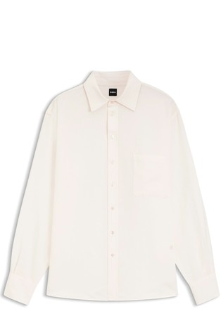 Relaxed fit srajca iz liocela in lana