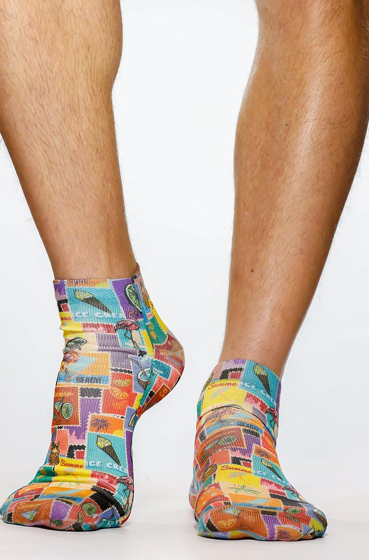 WIGGLESTEPS Summer Post men's ankle socks Multi 