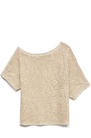 VMLEILANI Knitted off-shoulder T-shirt