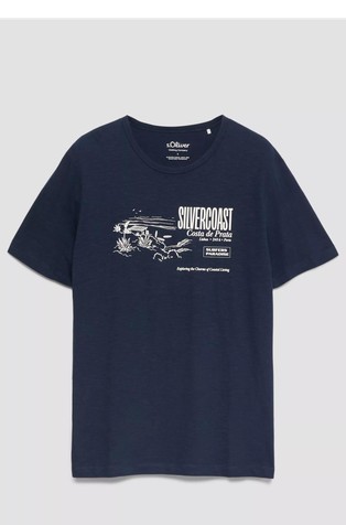 Flame yarn t-shirt with artwork