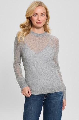 Pleten pulover iz volnene mešanice