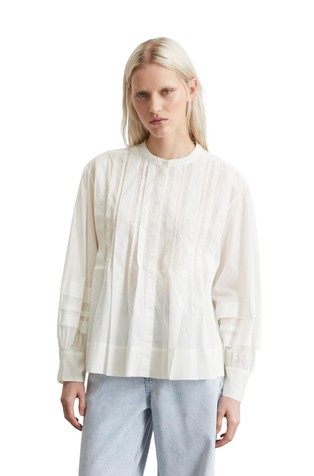 Relaxed blouse in cotton voile