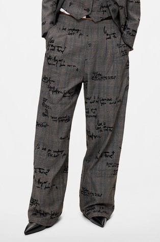 Long Checked Trousers