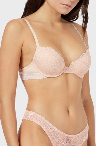 Push-up bra in eco-friendly floral lace