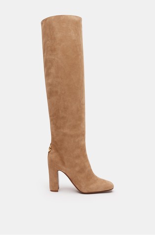 Visoki škornji iz semiša s peto