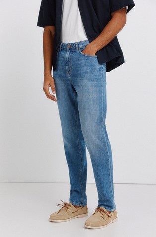 Slim fit jeans hlače s spranim videzom