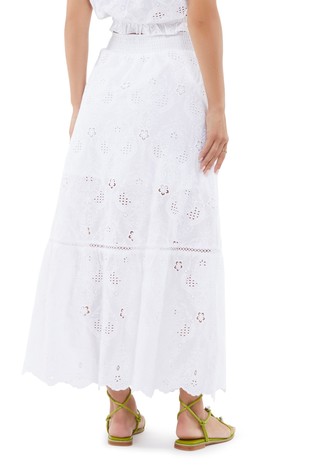 GUESS Dolgo krilo z vezeninami Bela - White 2