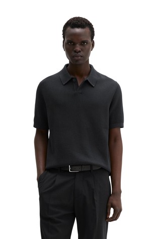 Pletena polo majica s kratkimi rokavi iz organskega bombaža