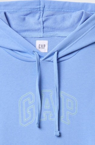 GAP Gap logo moški pulover s kapuco Modra - Shirting Blue 4