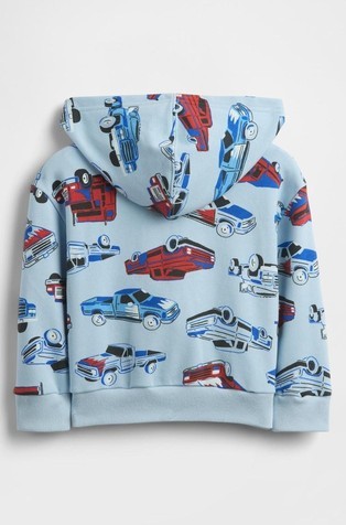 GAP babyGap Relaxed Logo Zip Hoodie Light Blue Shadow 2
