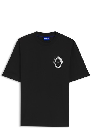 Bombažna majica s kratkimi rokavi in mornarskim potiskom zadaj