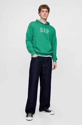GAP Gap logo moški pulover s kapuco Zelena - Irish Clover 2