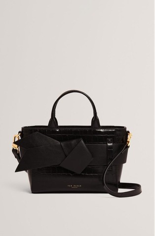 Mini lakasta torbica z vzorcem krokodilje kože