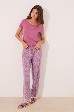 Cotton short sleeve sleeved pyjamas