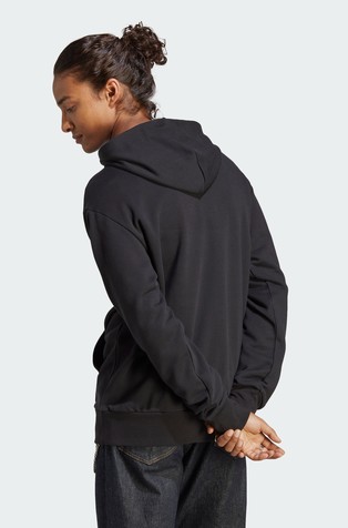 ADIDAS Essentials pulover s kapuco in velikim logotipom Črna - Black 2