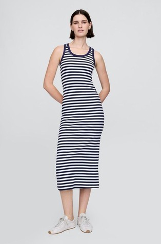Rebrasta midi obleka