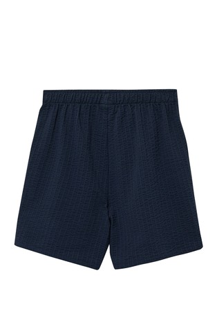 S.OLIVER Structured high-waisted shorts Dark Blue 2
