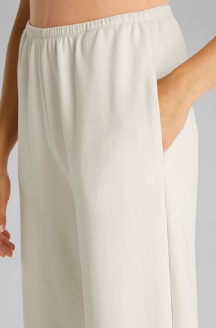 CALVIN KLEIN Soft ribbed pants in visose-blend Off White 4