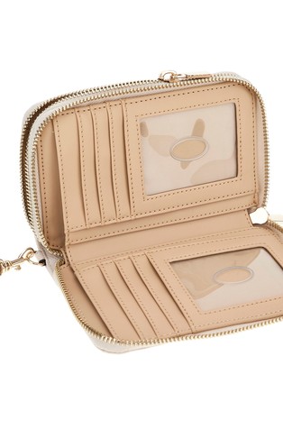 GUESS Laurel denarnica z dvema zadrgama Bela - Bone 4