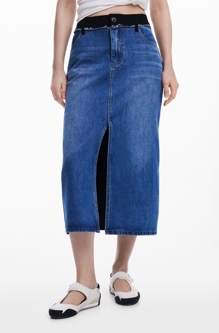 DESIGUAL Krilo iz kombinacije tkanin Večbarvna - Blue / Black 