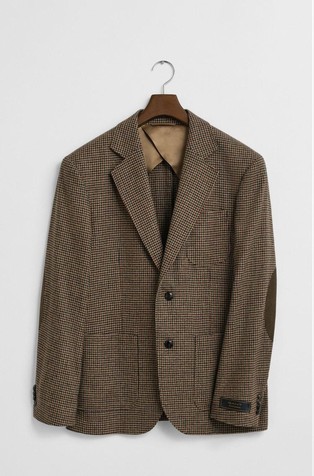 Slim fit suknjič s pepita vzorcem