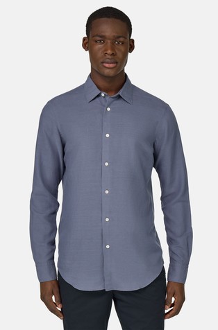 Regular fit srajca iz mešanice tencel-liocela in lana