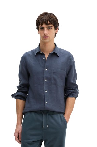 Regular fit linen shirt
