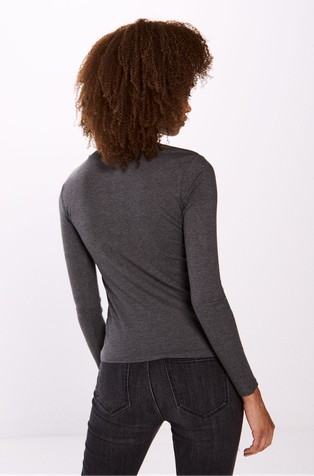 SPRINGFIELD T-shirt with buttons on the armhole Dark Gray 2