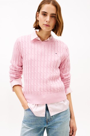 Pleten bombažen pulover