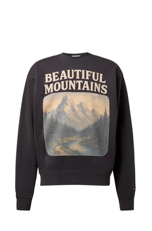 Relaxed sweatshirt with mountain print