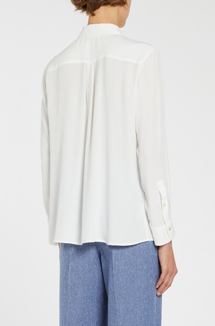 MARELLA Silk-blend crêpe de chine shirt White 2