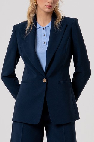 Regular fit suknjič s kovinskimi gumbi