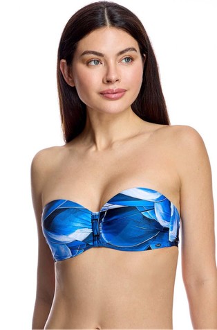 Bandeau zgornji del kopalk s cvetličnim potiskom