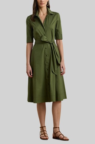 Cotton-Blend Shirtdress
