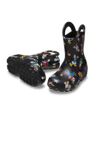 CROCS Toddlers’ Mickey Mouse and Friends Handle It Rain Boot Black / Multi 8