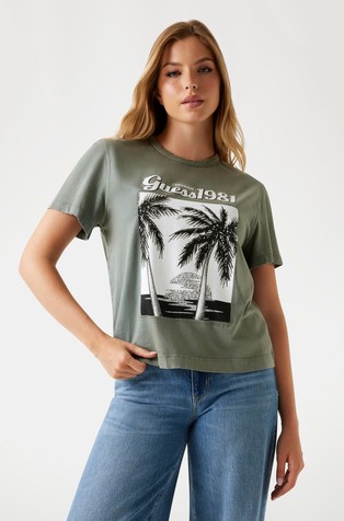 Majica s kratkimi rokavi in potiskom